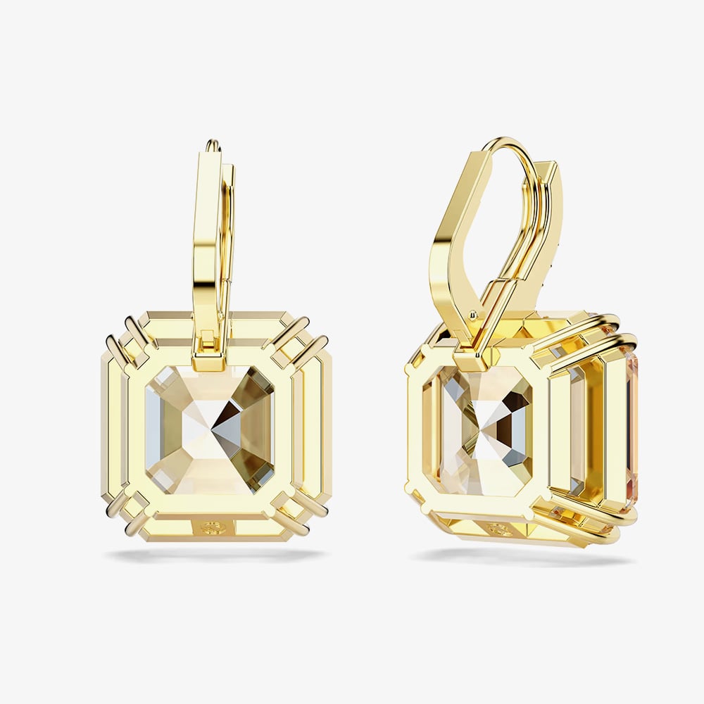 Swarovski Millenia Gold Tone Plated Caramel Crystal Drop Earrings 5725744