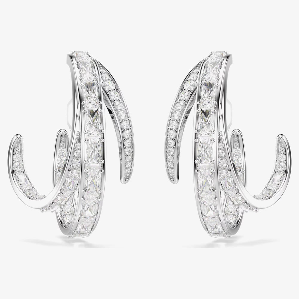 Swarovski Vienna Rhodium Plated Clip On Earrings 5756046