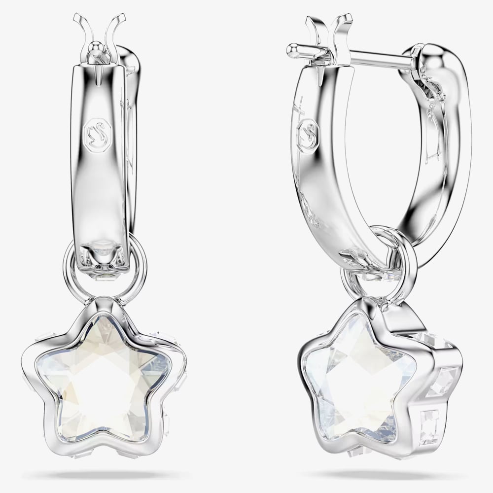 Swarovski Chroma Rhodium Plated Star Drop Earrings 5754172