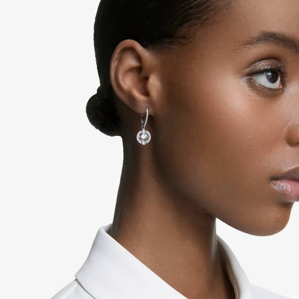 Swarovski Sparkling Dance White Crystal Dropper Earrings 5504652