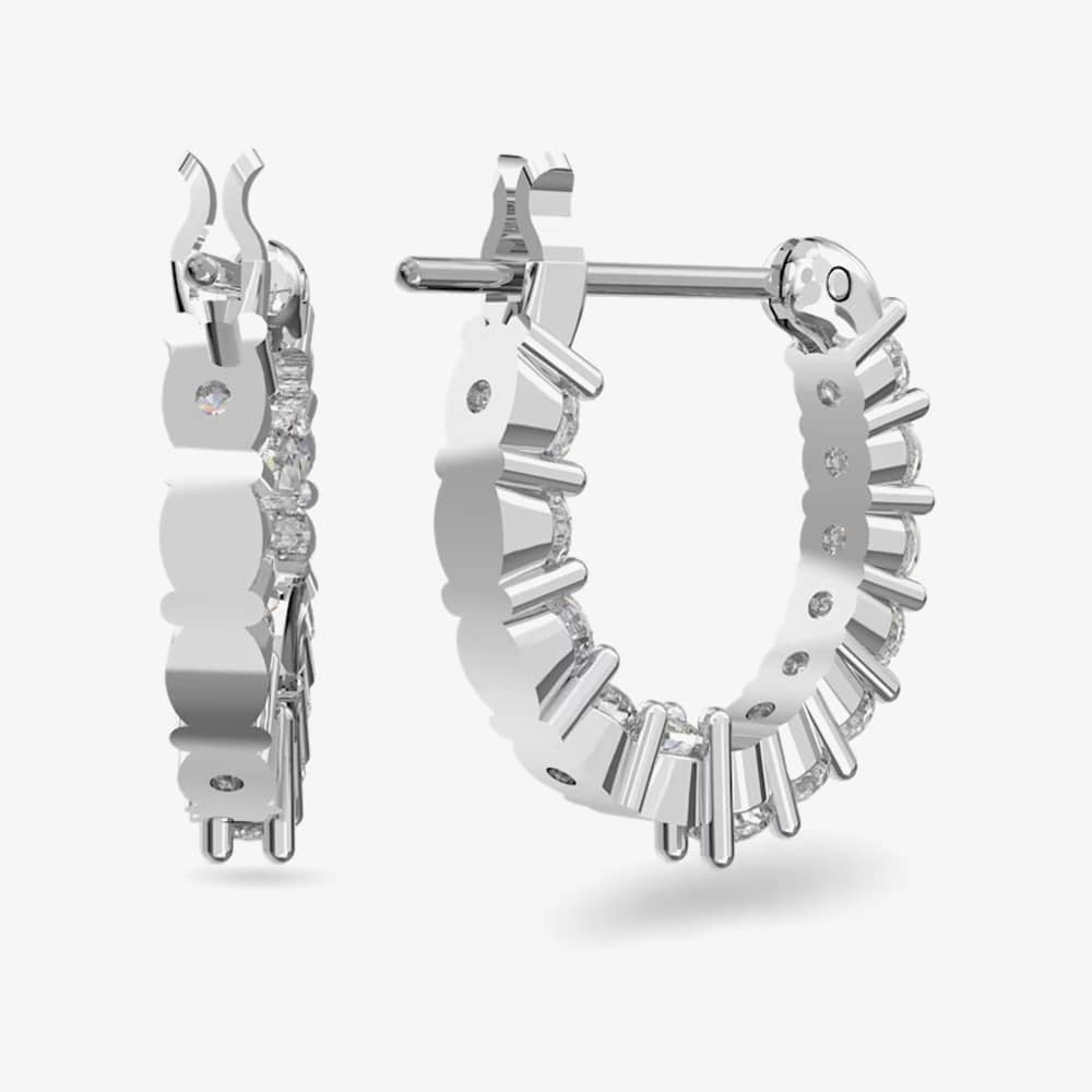 Swarovski Vittore White Crystal Mini Hoop Earrings 5562126