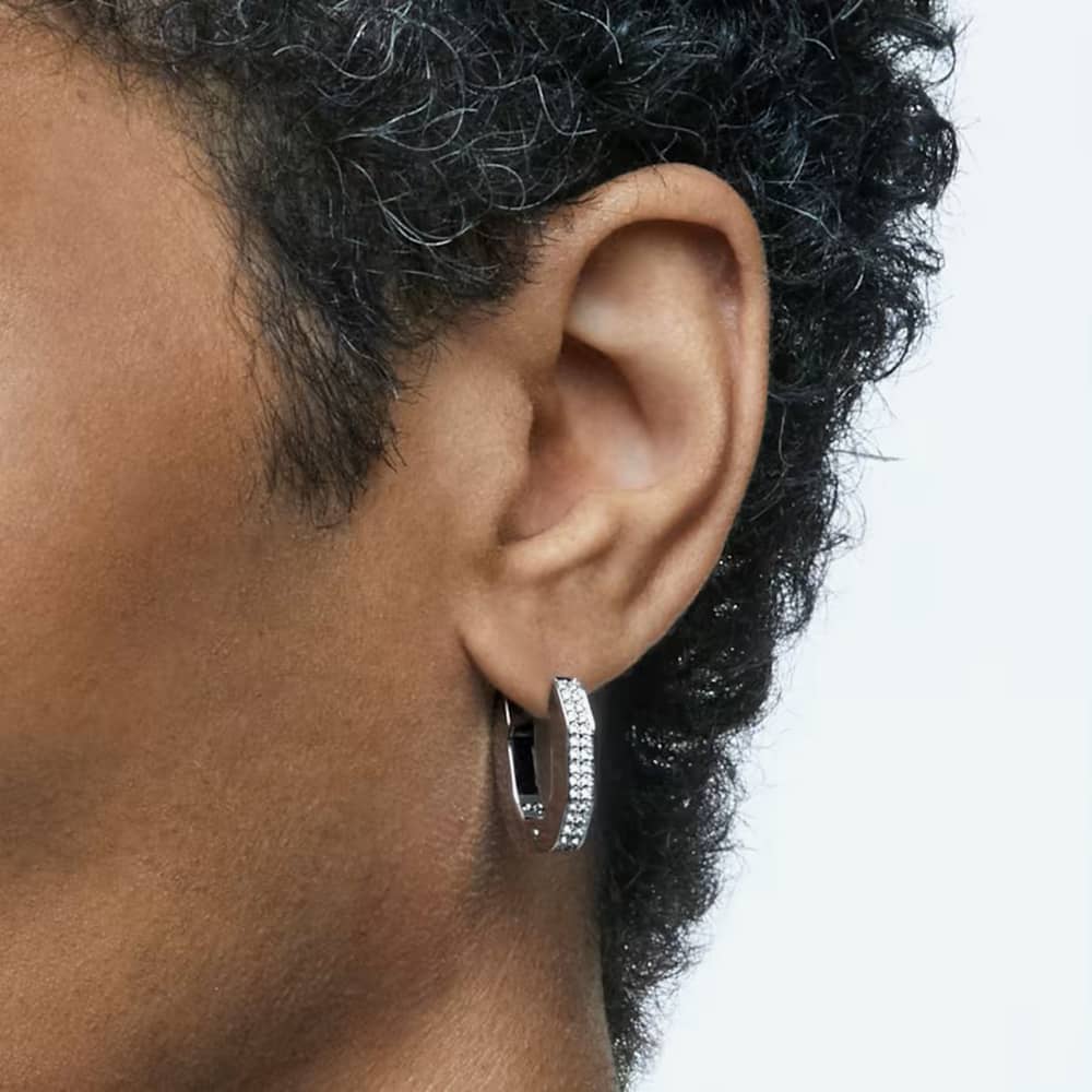 Swarovski Dextera Crystal Octagon Small Hoop Earrings 5618307