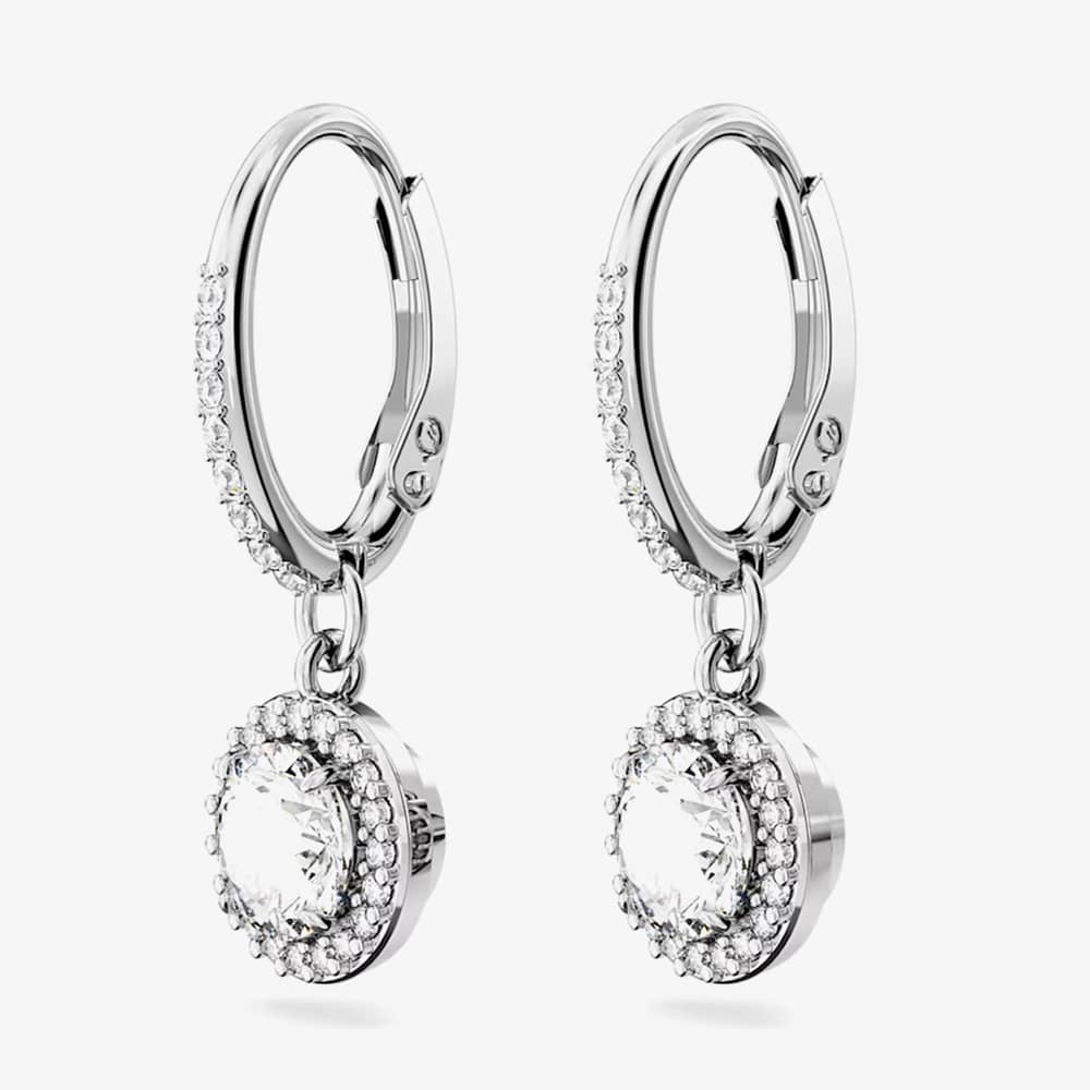 Swarovski Ladies Constella Silver Dropper Hoop Earrings 5636270