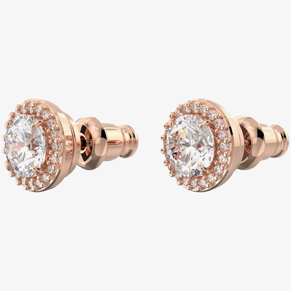Swarovski Constella Rose Gold-Plated Halo Stud Earrings 5636275
