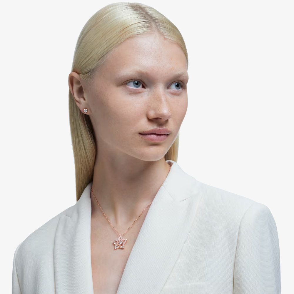 Swarovski Stella Rose Gold Tone Plated Crystal Jewellery Set 5622730