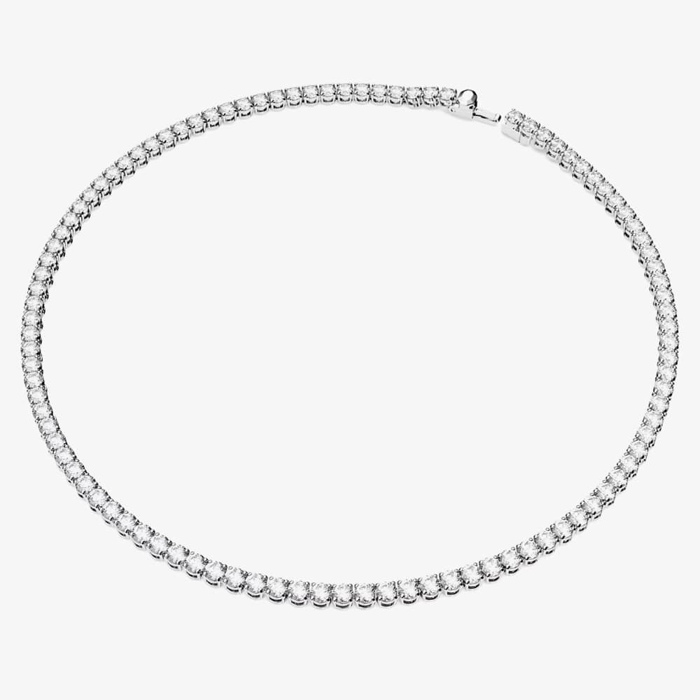 Swarovski Matrix White Tennis Necklace & Earrings Jewellery Set 5647730