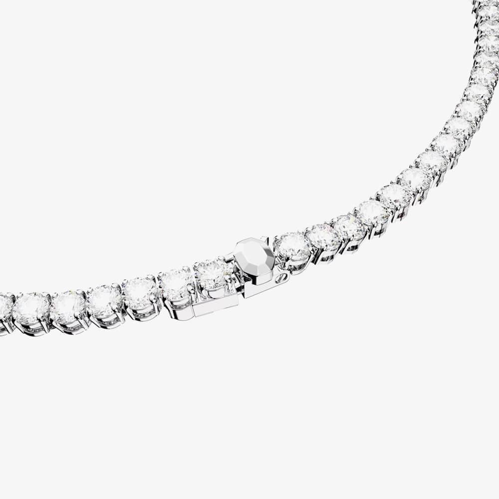 Swarovski Matrix White Tennis Necklace & Earrings Jewellery Set 5647730