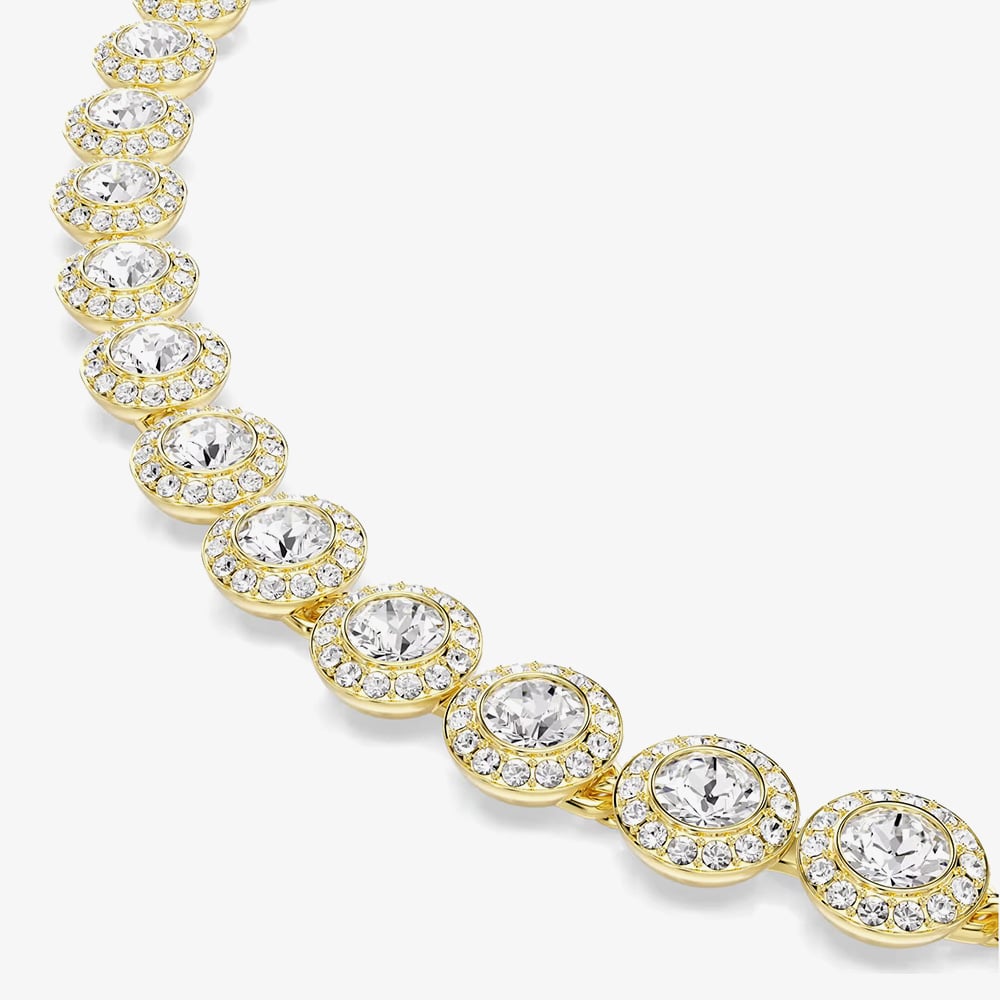 Swarovski Una Angelic Gold Tone Plated White Crystal Jewellery Set 5750619