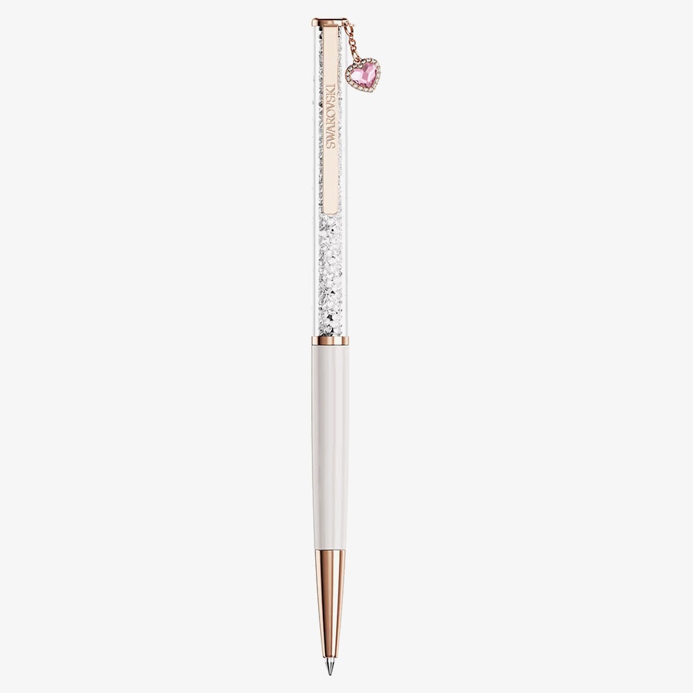 Swarovski Crystalline Rose Gold Tone Plated Pink Heart Pen 5732990