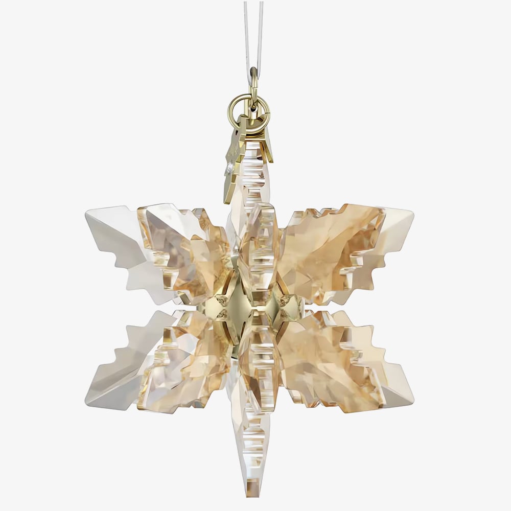 Swarovski Annual Edition Gold Tone 3D Festive Snowflake 2024 Ornament 5674348