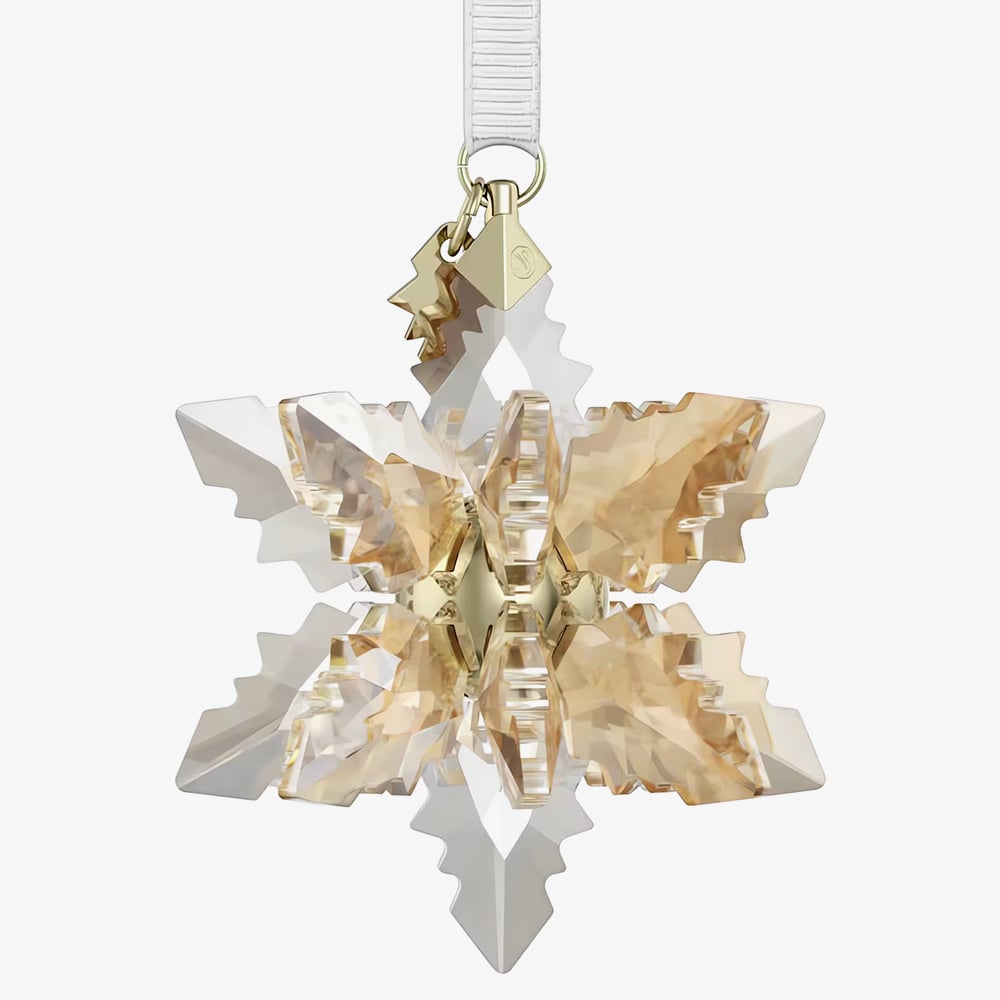 Swarovski Annual Edition Gold Tone 3D Festive Snowflake 2024 Ornament 5674348