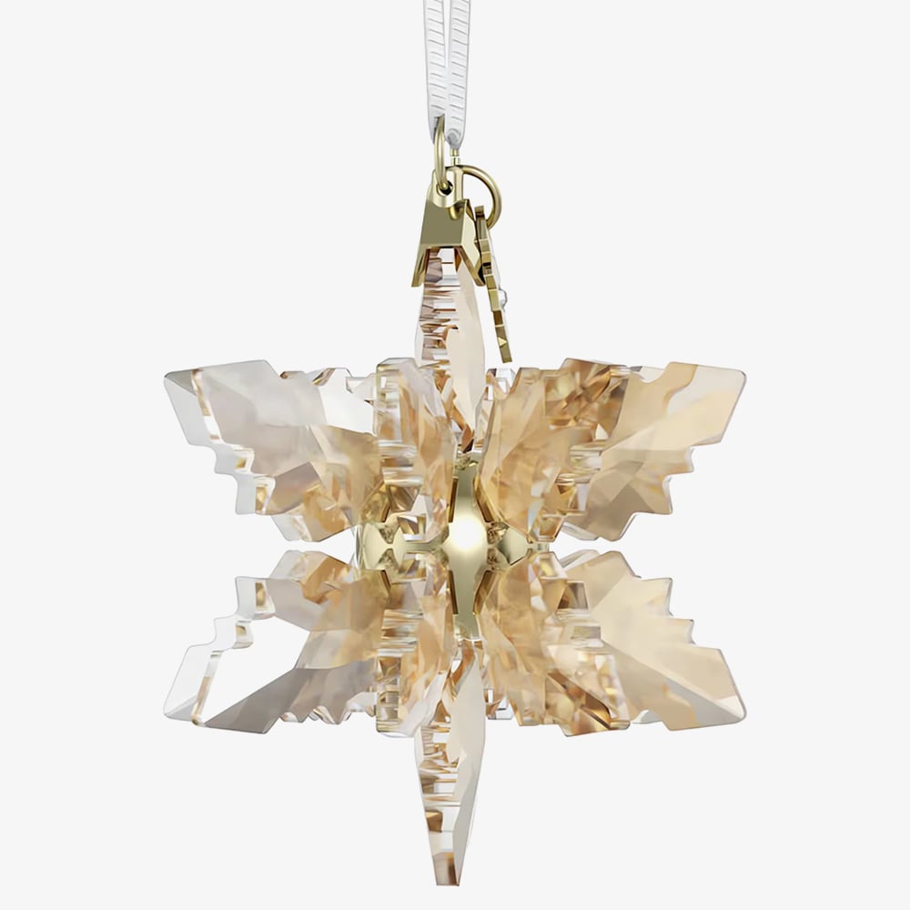 Swarovski Annual Edition Gold Tone 3D Festive Snowflake 2024 Ornament 5674348