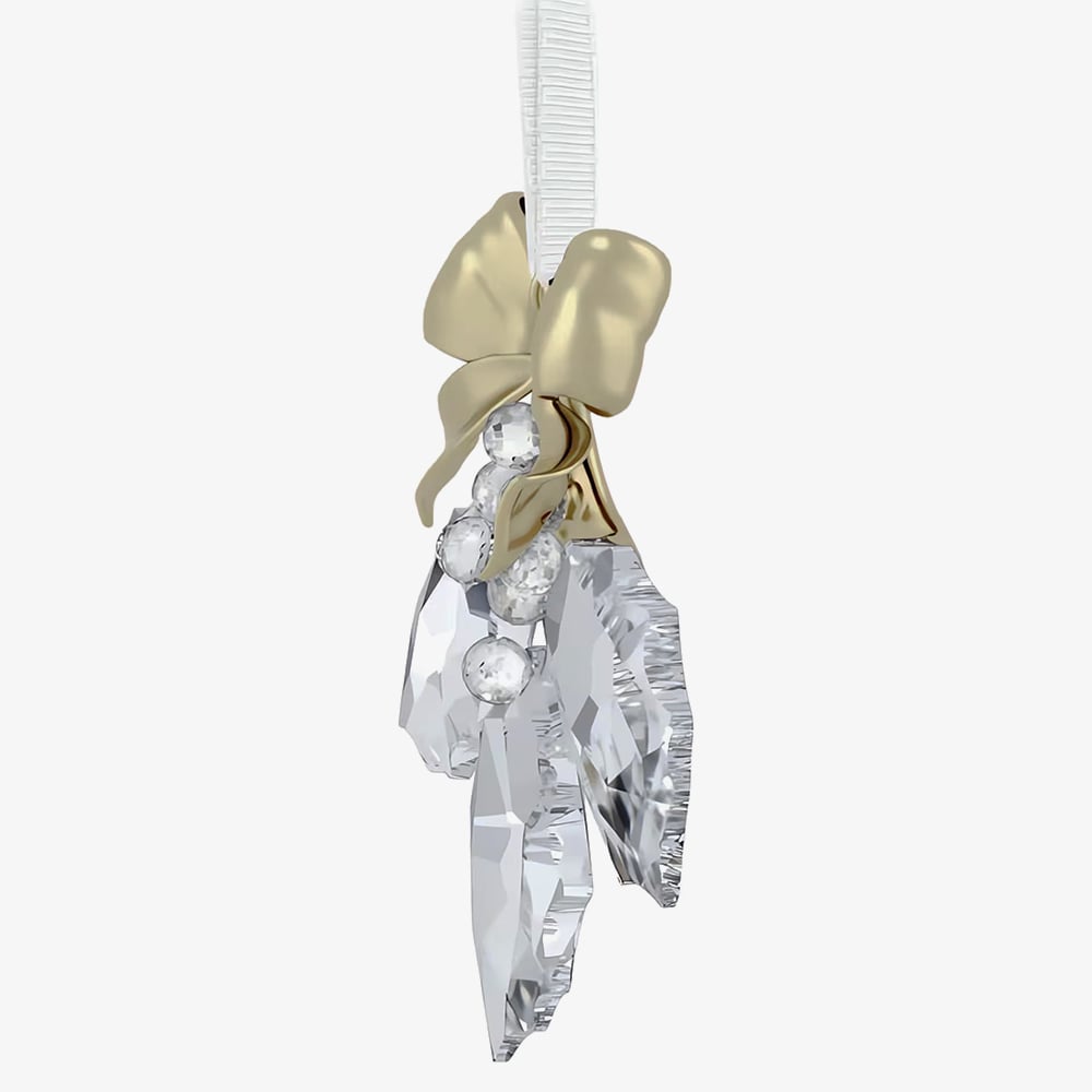 Swarovski Holiday Magic Holly Leaves Bow Ornament 5685701