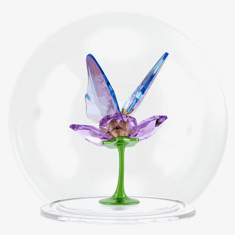Swarovski Idyllia Glass Ball Butterfly And Flower Figurine 5721543