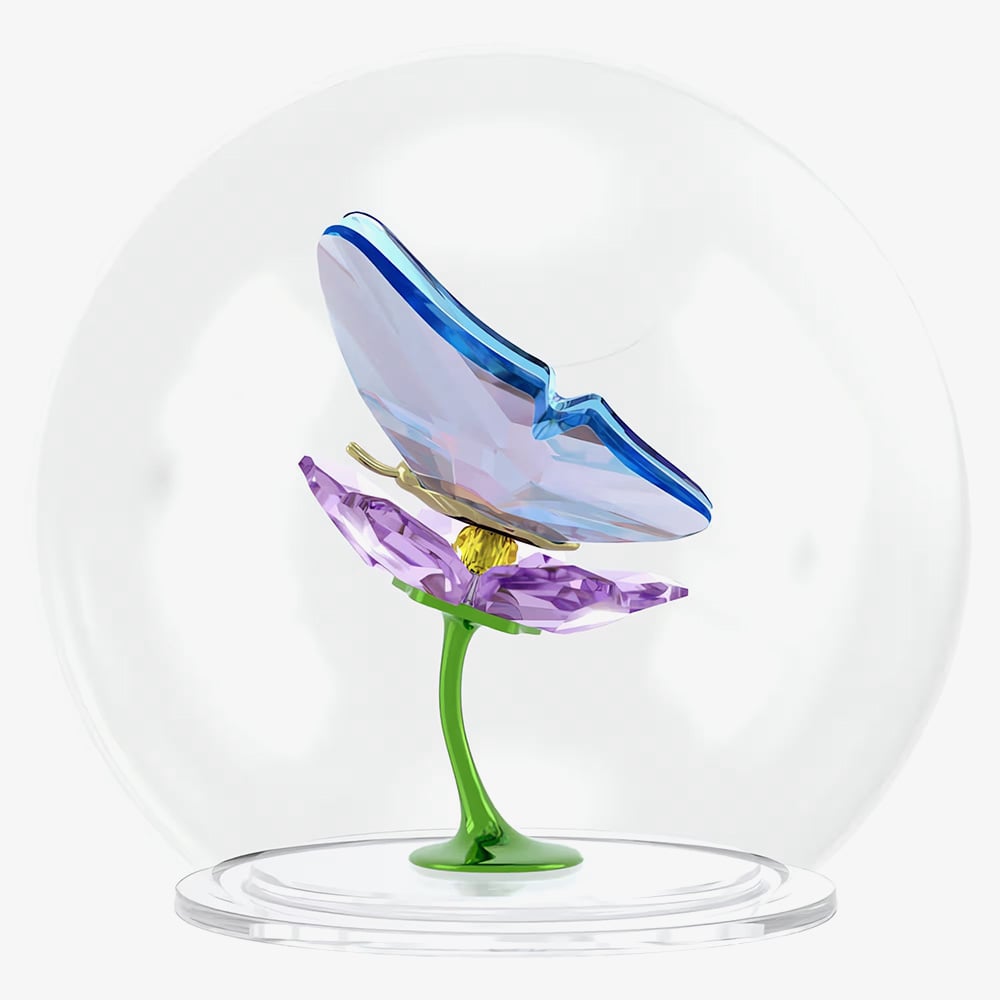 Swarovski Idyllia Glass Ball Butterfly And Flower Figurine 5721543