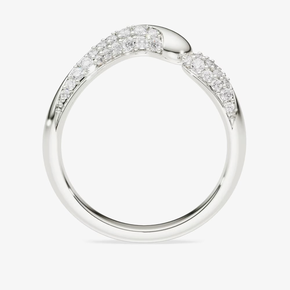 Swarovski Classica Sterling Silver Round Cut Open Ring 5742582 55