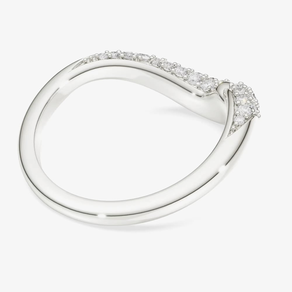 Swarovski Classica Sterling Silver Round Cut Open Ring 5742582 55
