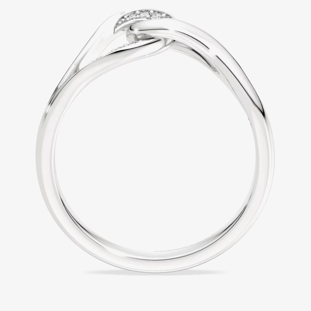 Swarovski Classica Sterling Silver Round Cut Interlocking Ring 5745563 55