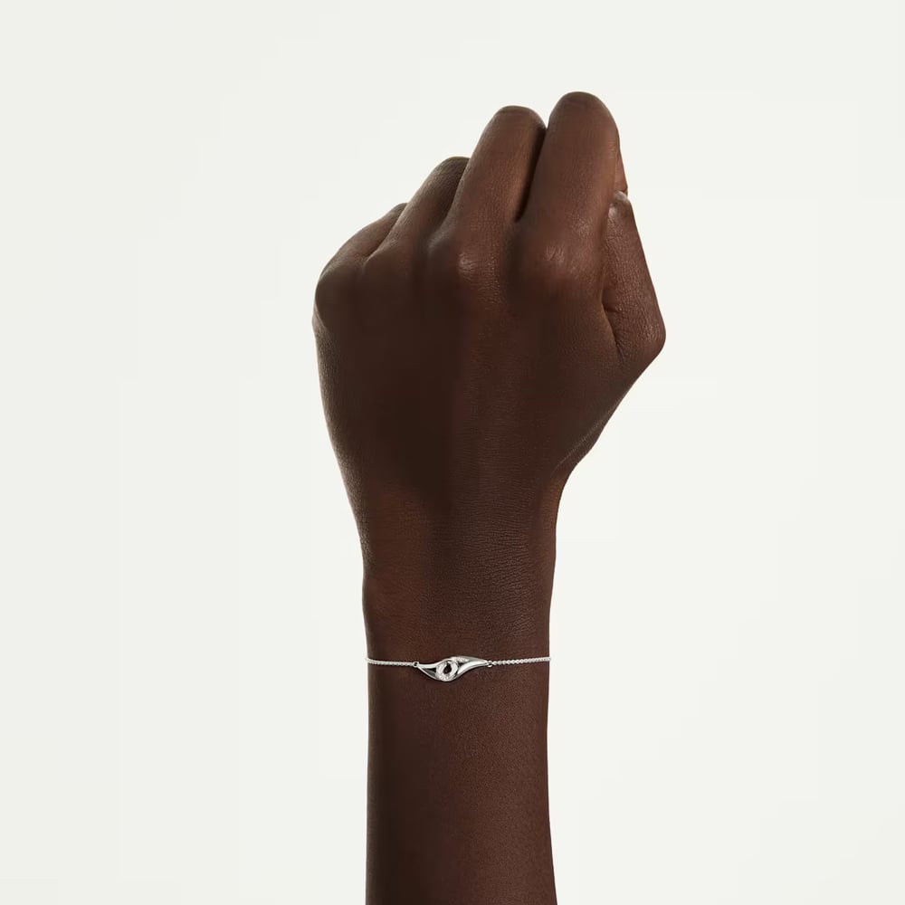 Swarovski Classical Sterling Silver Round Cut Interlocking Bracelet 5745569