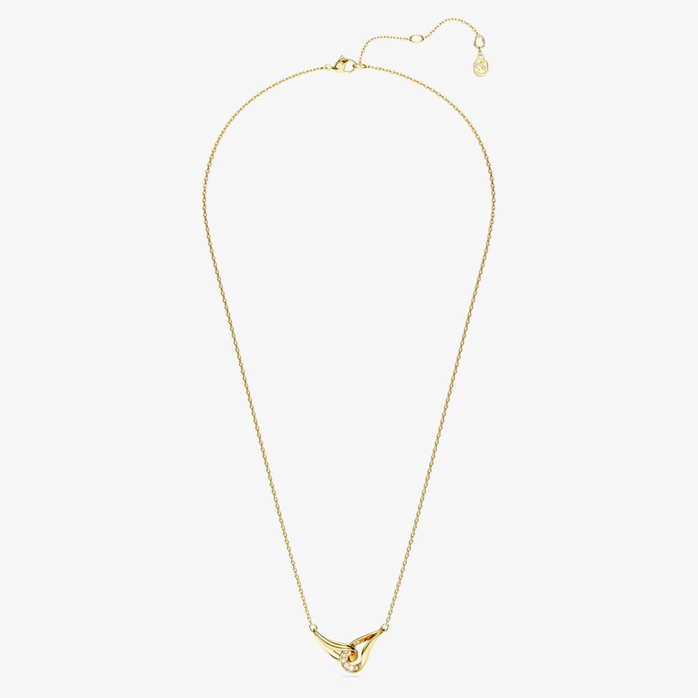 Swarovski Classica 18ct Yellow Gold Plated Round Cut Interlocking Pendant 5745560