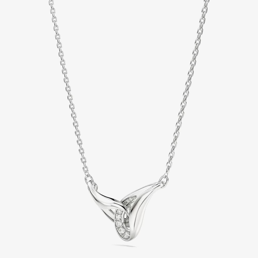 Swarovski Classica Sterling Silver Round Cut Interlocking Pendant 5740343