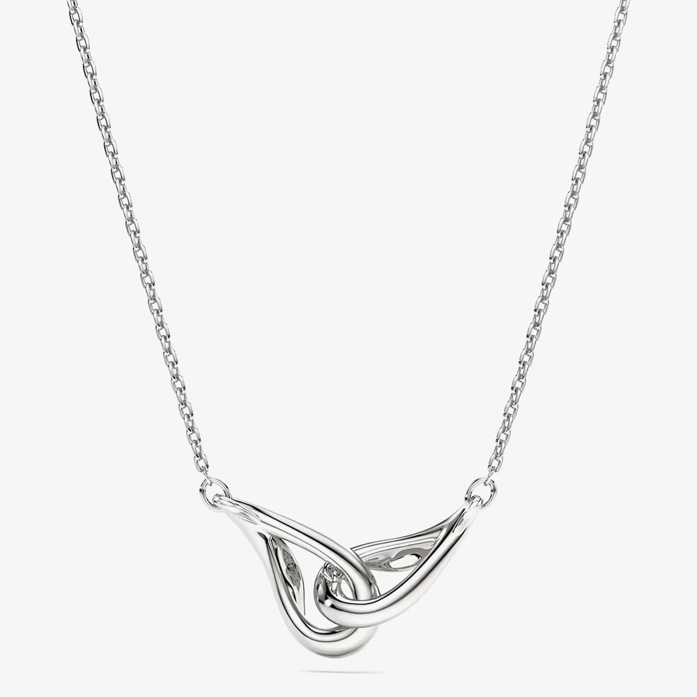 Swarovski Classica Sterling Silver Round Cut Interlocking Pendant 5740343