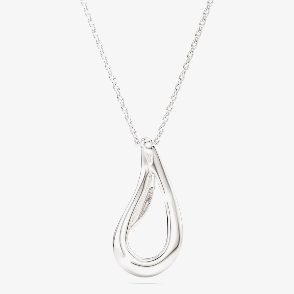 Swarovski Classica Sterling Silver Twisted Teardrop Pendant 5740344
