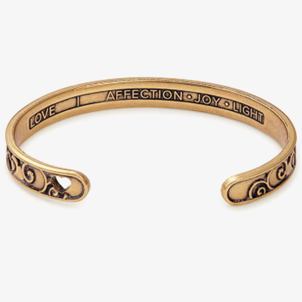 ALEX AND ANI Love- Gold Finish Pink Crystal Cuff A17CF01RG