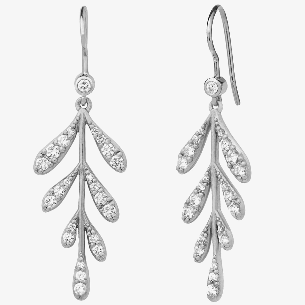 Click to view product details and reviews for Bybiehl Sterling Silver Forest Sparkle Large Dropper Earrings 4 2303a R.