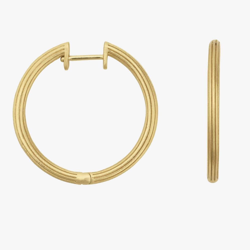 byBiehl Gold Plated Isla Large Hoop Earrings 4-020-GP