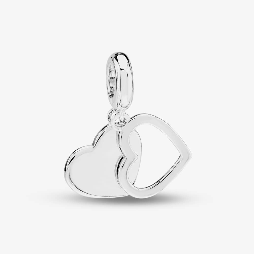 Rosa Lea Two Hearts Dangle Charm & Bracelet AM-2THB012204 & AM-2THB013504