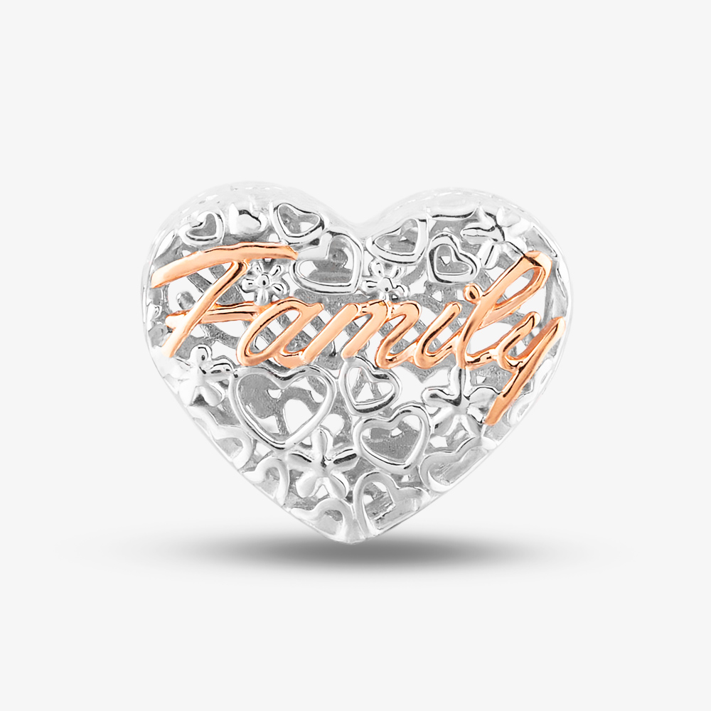 Rosa Lea Openwork Family Heart Charm & Bracelet AM-2THB023507 & AM-2THB013504