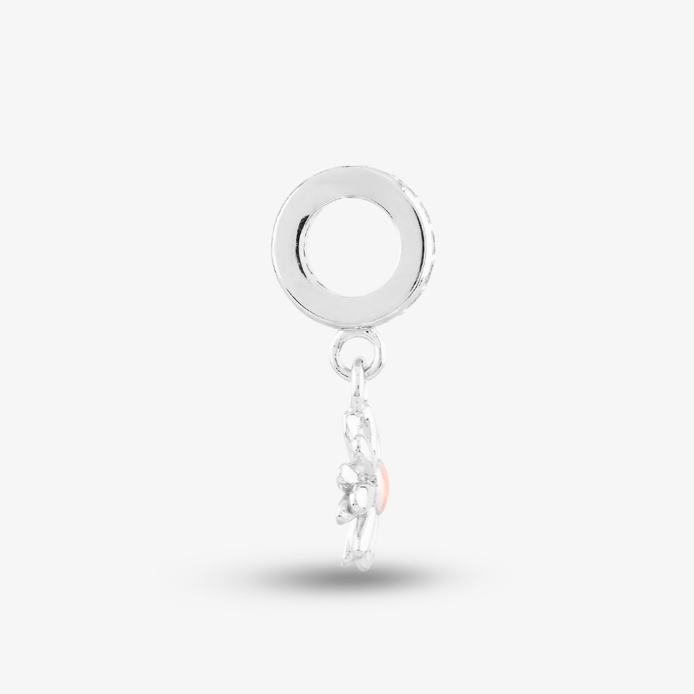 Rosa Lea Daisy Flower Rose Dangle Charm AM-2THB028907