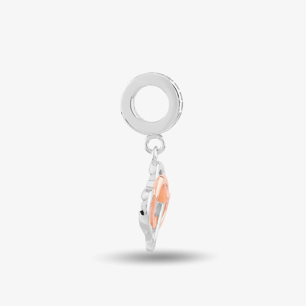 Rosa Lea Double Heart Dangle Charm AM-2THB031206
