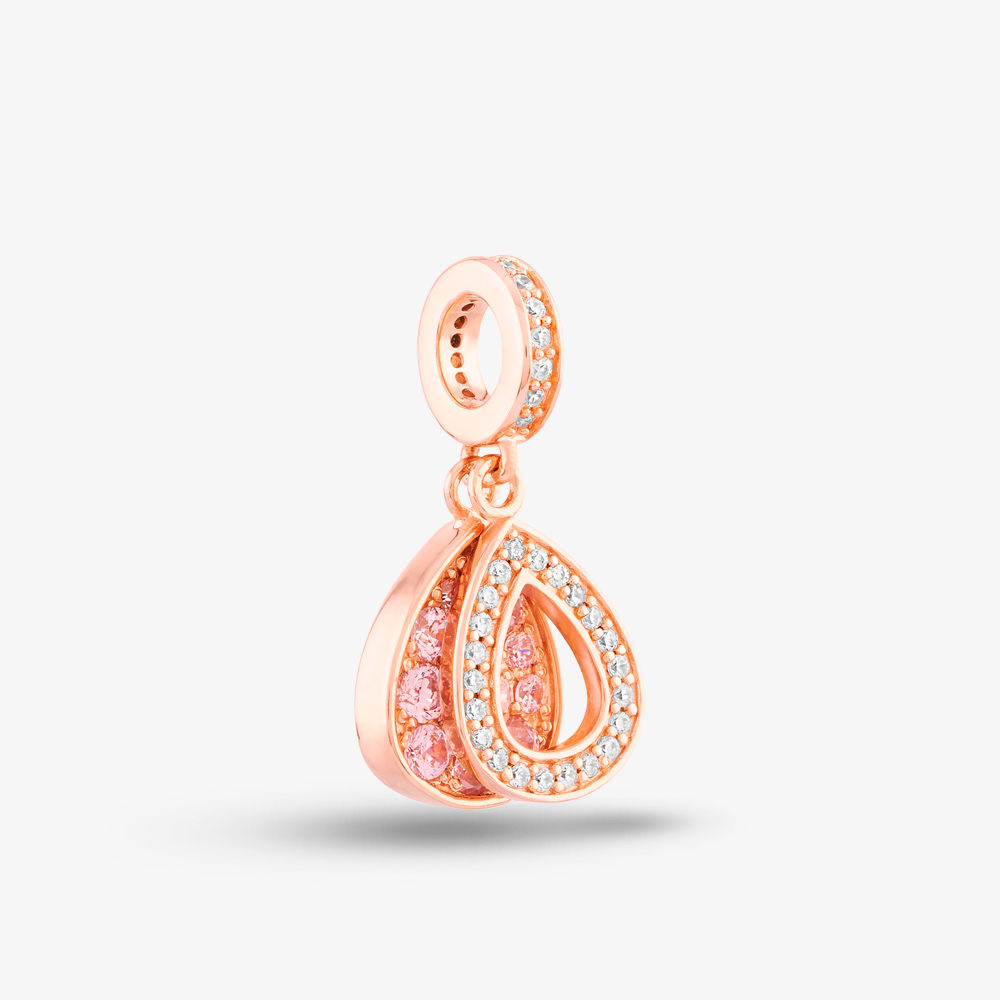 Rosa Lea 2 Teardrop Dangle Charm AM-THB032106
