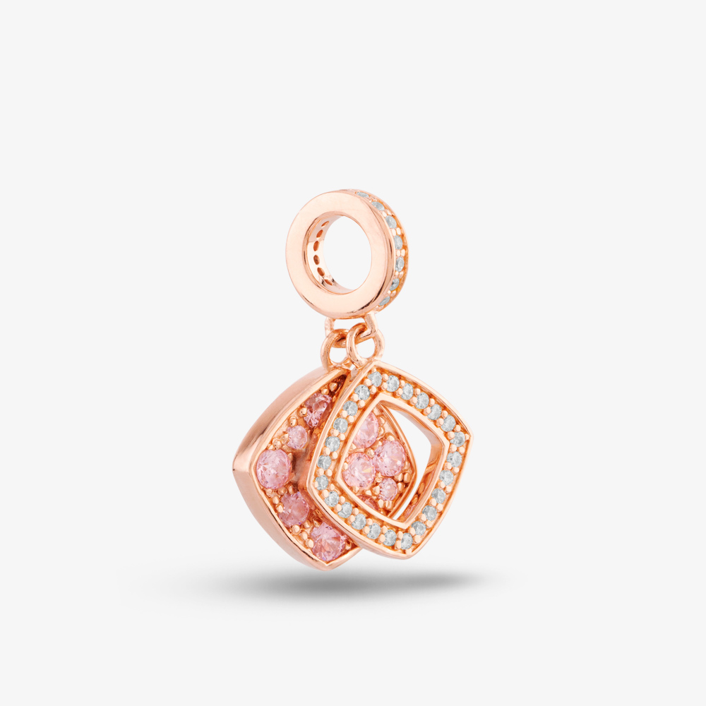 Rosa Lea 2 Square Dangle Charm AM-THB032206