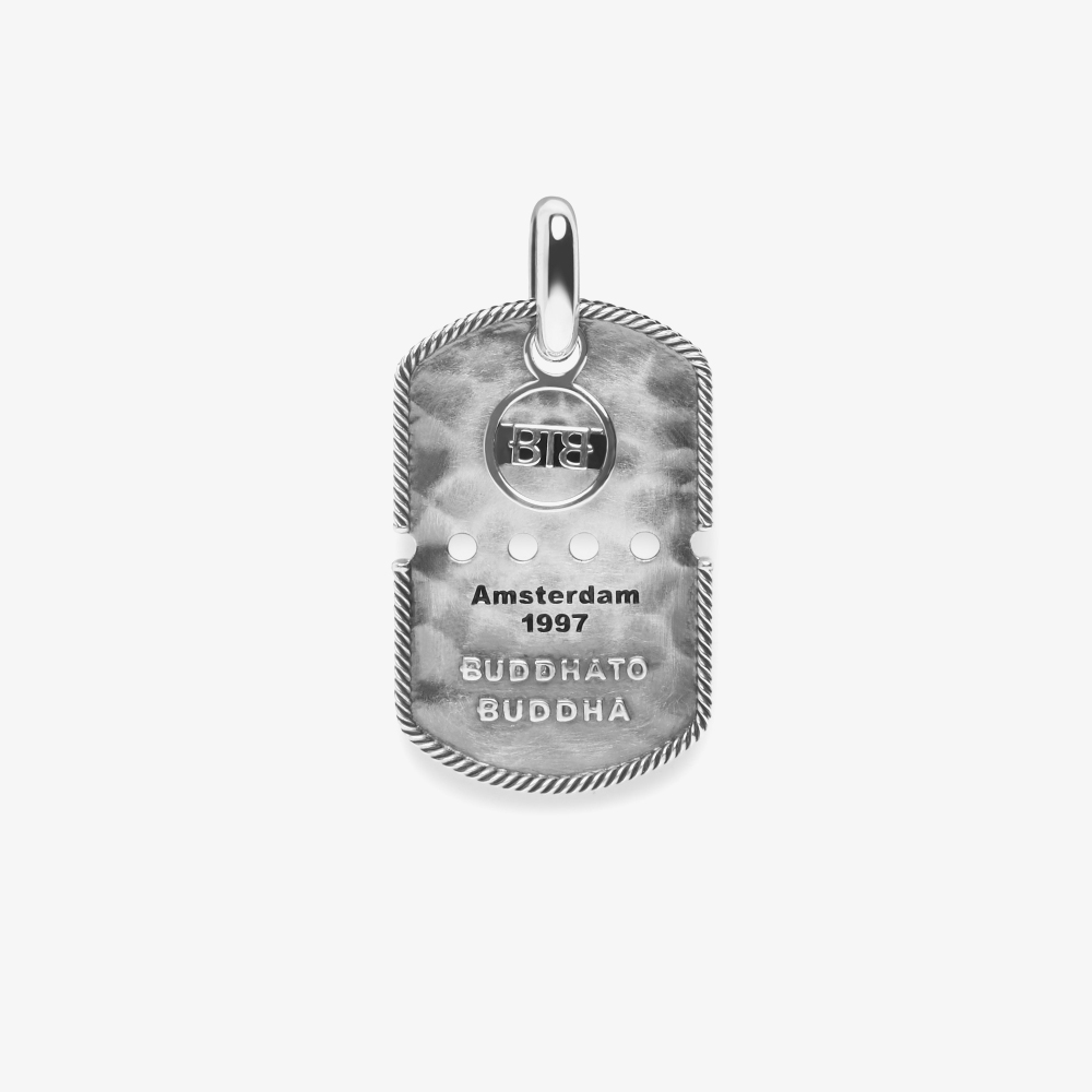 Buddha To Buddha Silver Dog tag Pendant 667 ONE