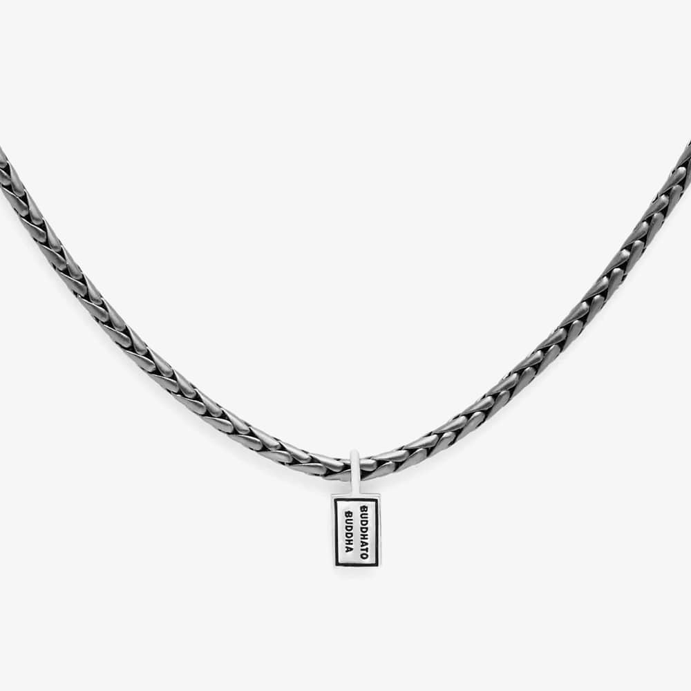 Buddha To Buddha Ketting George XS Black Rhodium Necklace 718BRS 60CM