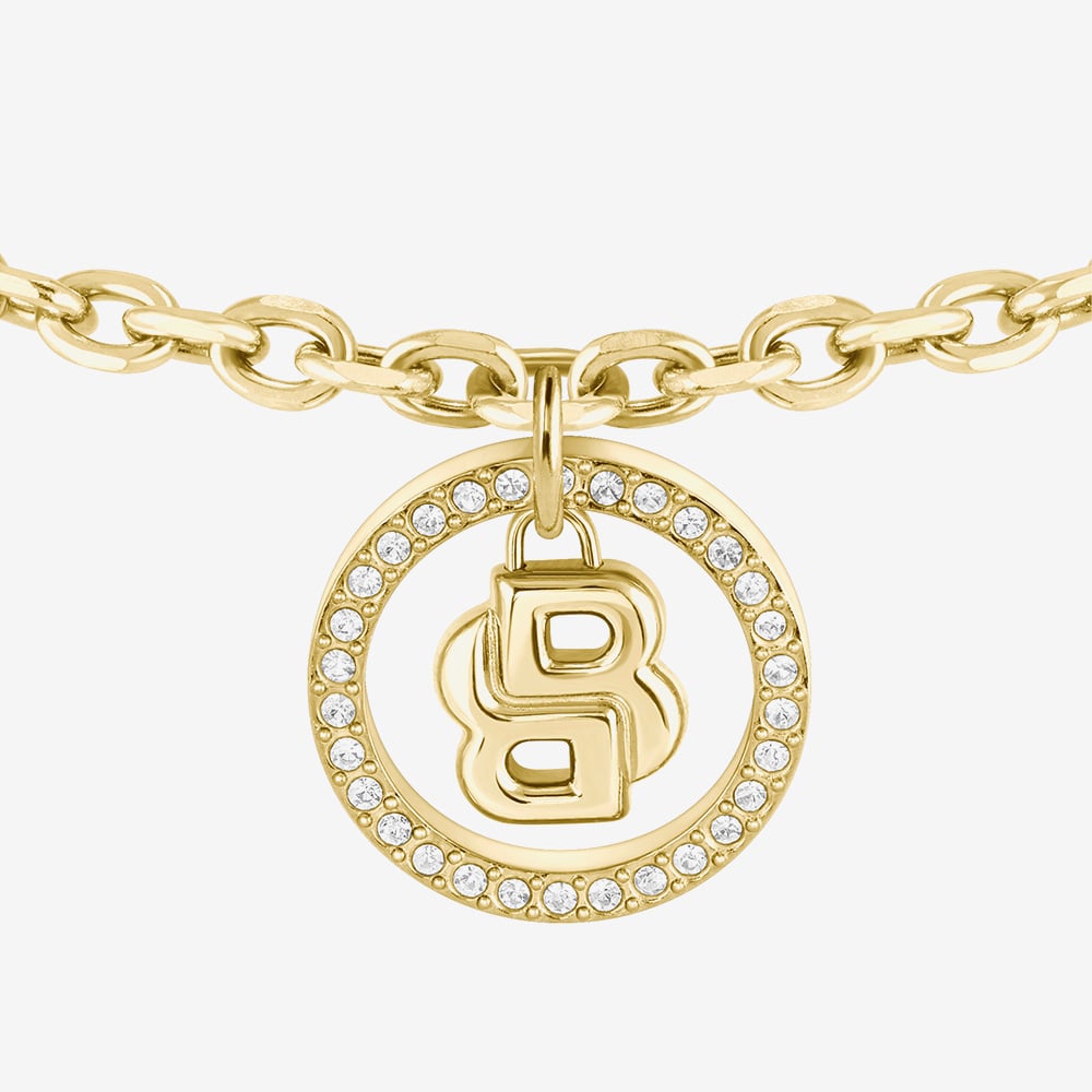 BOSS Double B Divine Gold Tone Bracelet 1580807
