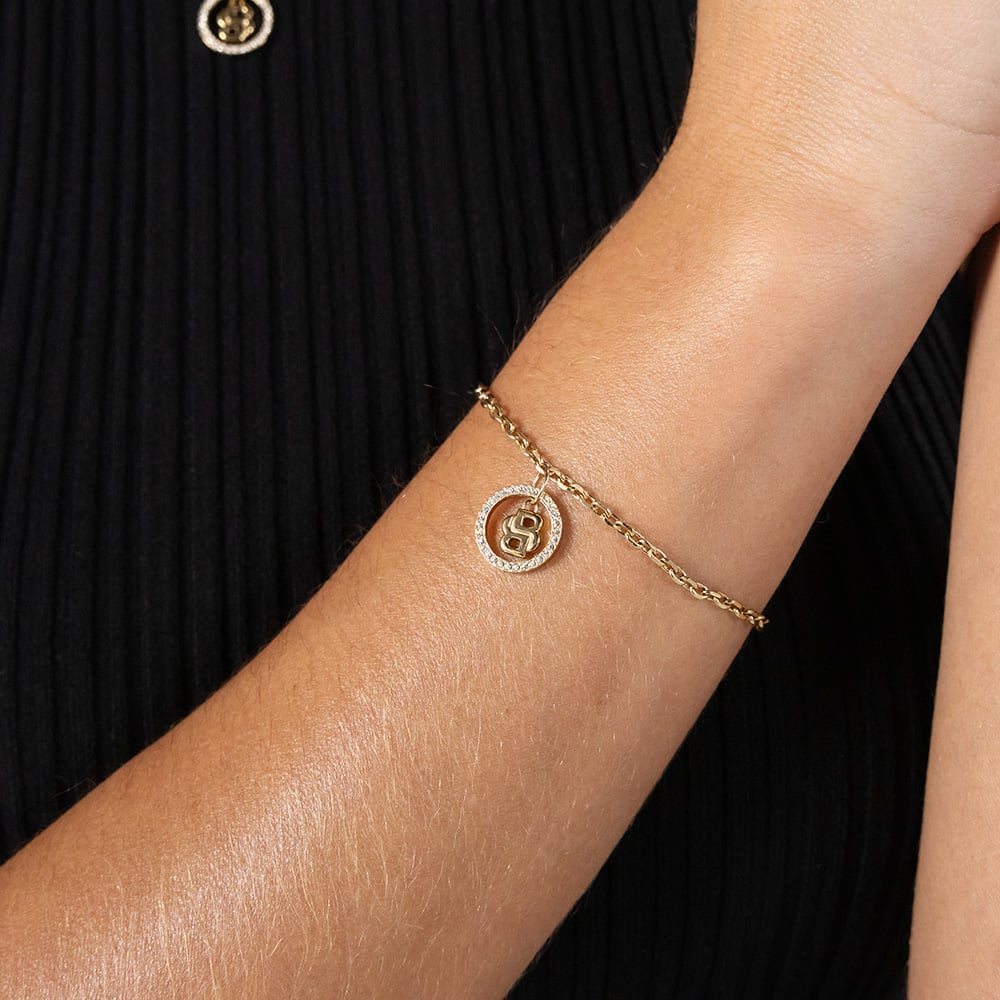 BOSS Double B Divine Gold Tone Bracelet 1580807