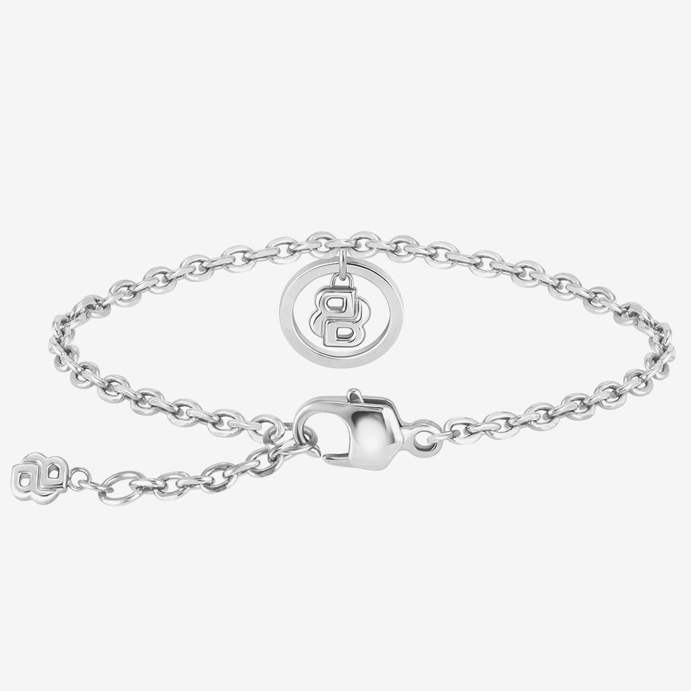 BOSS Double B Divine Silver Tone Bracelet 1580806