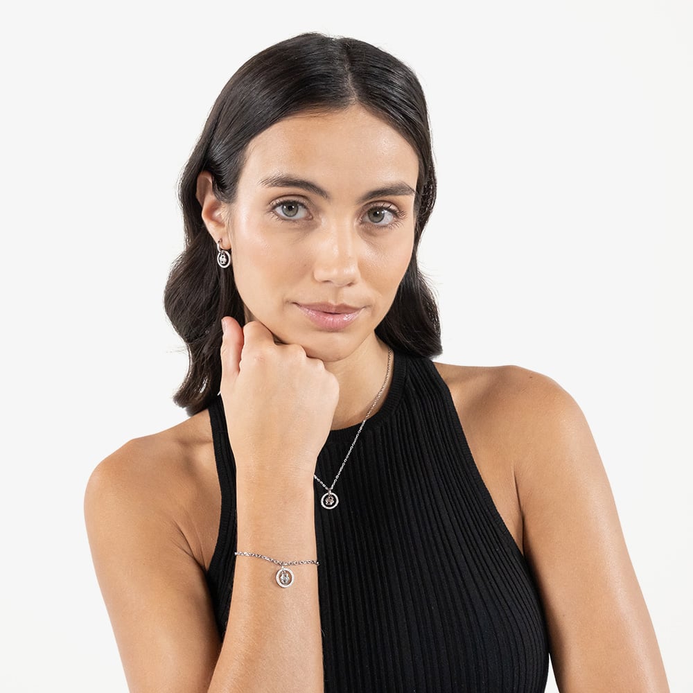 BOSS Double B Divine Silver Tone Bracelet 1580806