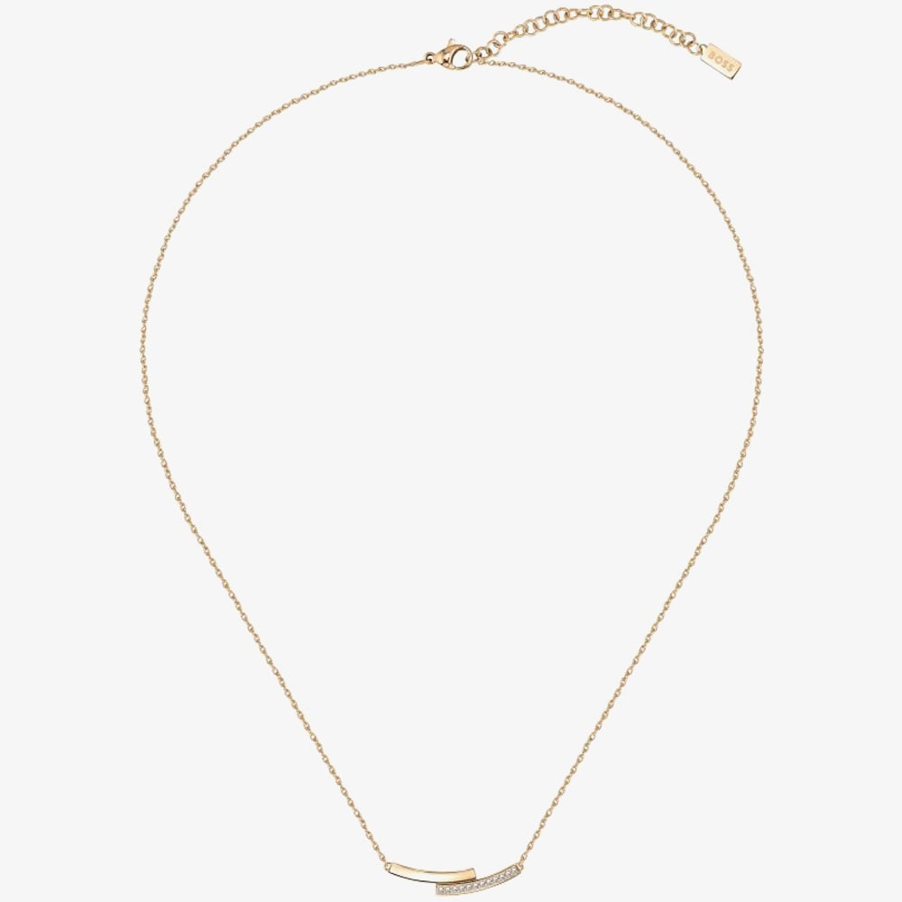 BOSS Saya Gold-Tone Double Bar Necklace 1580280