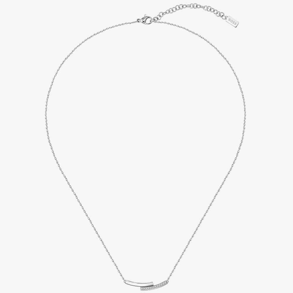 BOSS Saya Stainless-Steel Double Bar Necklace 1580279