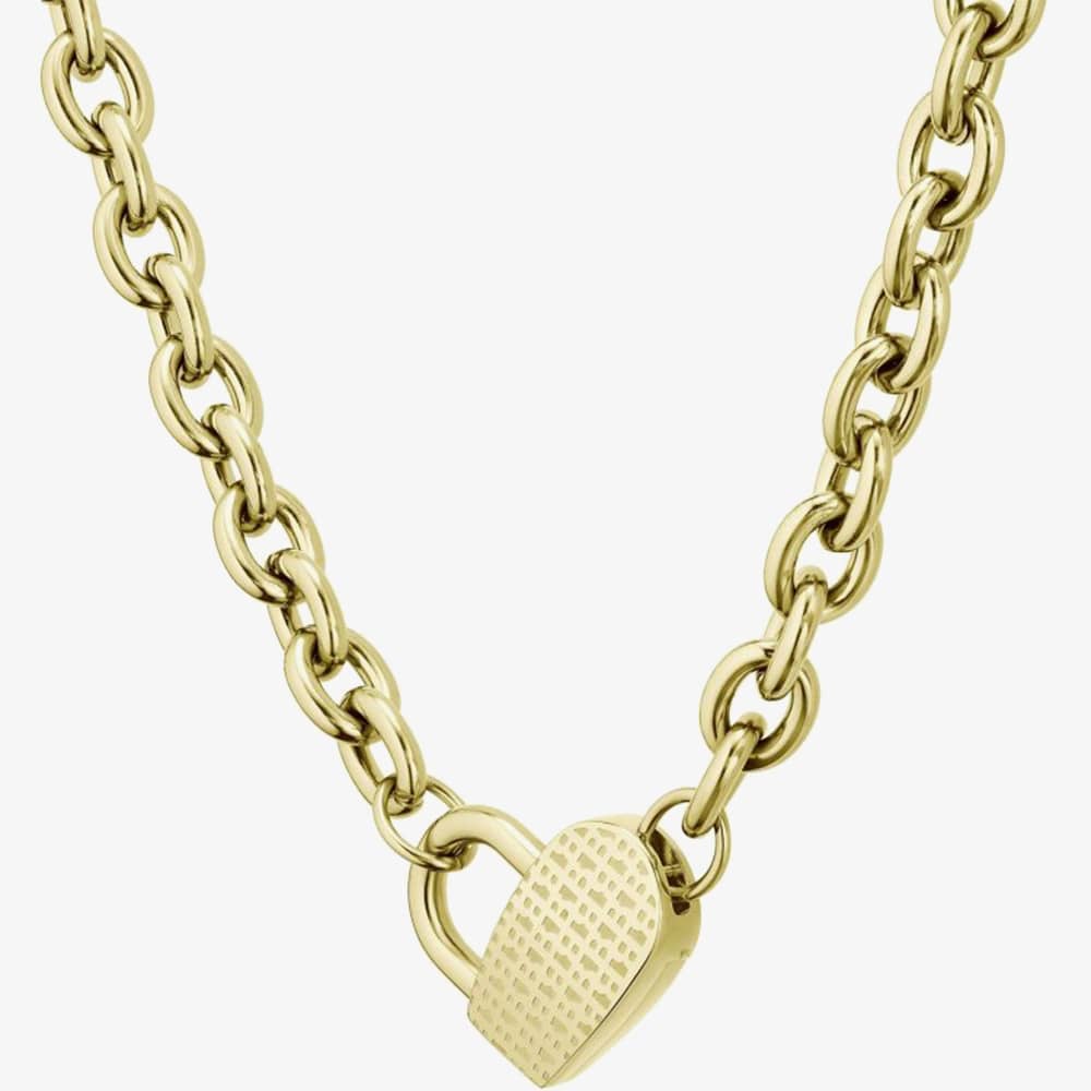 BOSS Gold Plated Magnetic Monogrammed Heart Necklace 1580417