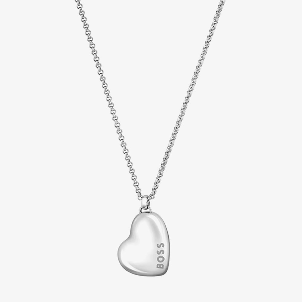 BOSS Honey Silver Heart Necklace 1580573