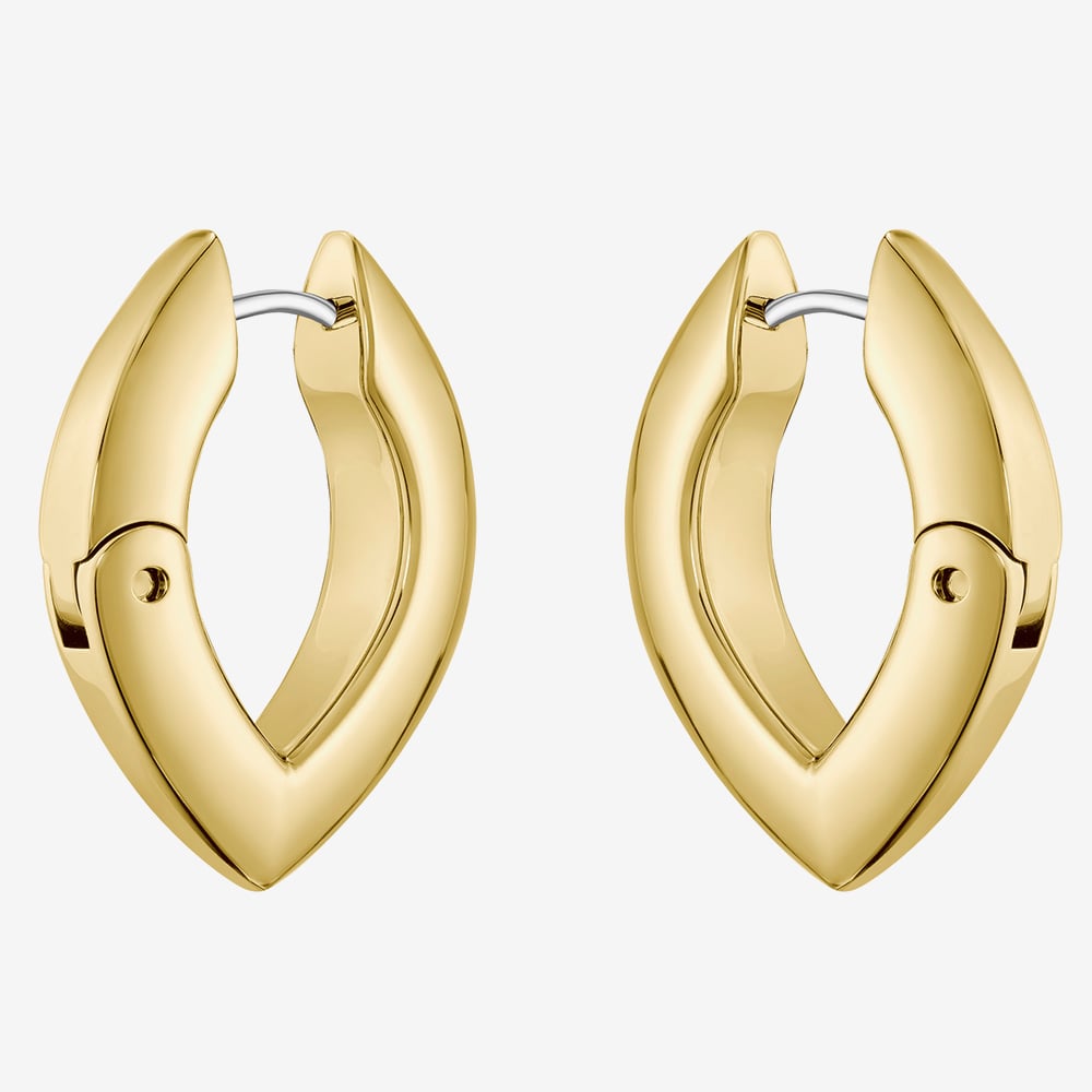 BOSS Fiora Gold Tone Oval Hoop Earrings 1580823