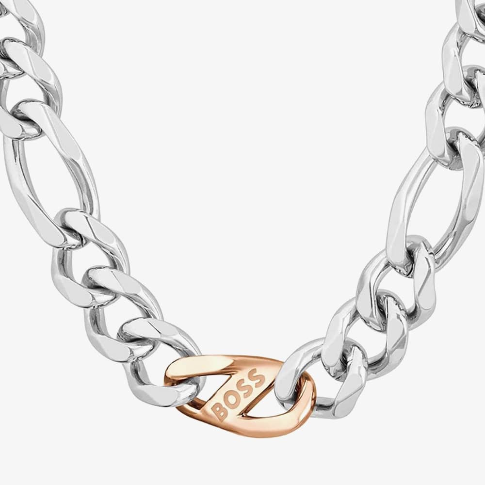 BOSS Rian 61cm Two Colour Figaro Chain 1580586