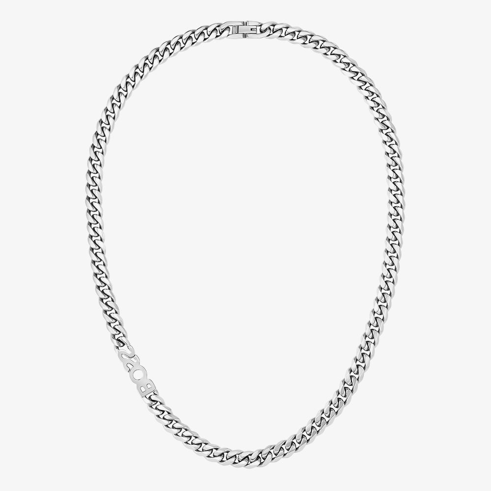 BOSS Kassy Stainless Steel 8mm Logo Chain Necklace 1580769