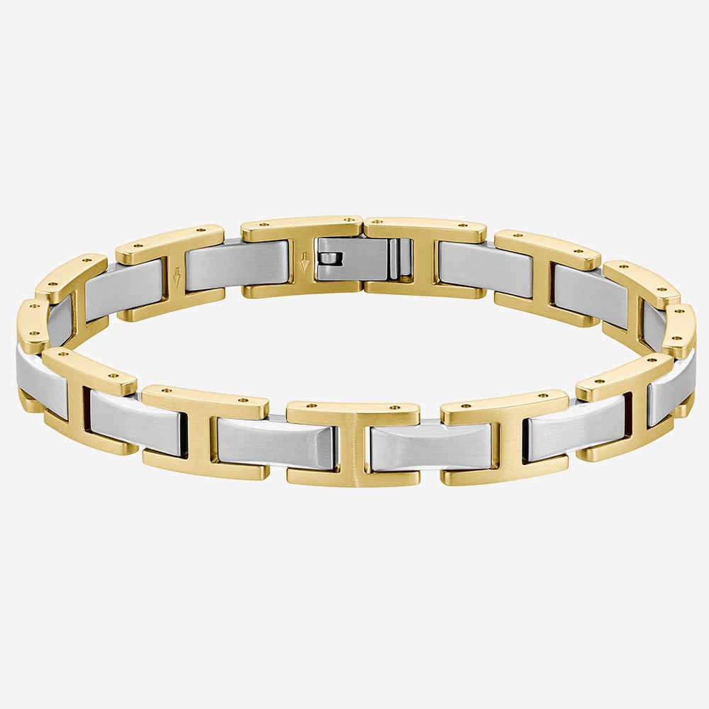 BOSS Nolan Two Tone Stainless Steel Linked Chain Bracelet 1580793
